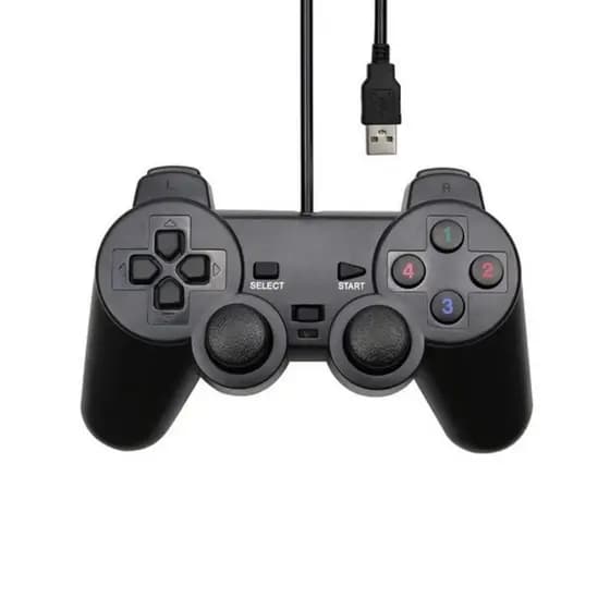 Controle de Jogo Usb Dual Shock Analógico Pc Computador Windows