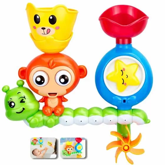 Brinquedo de Banho com Ventosa para Bebê Cascata de Água Brinquedo Educativo para Banheira