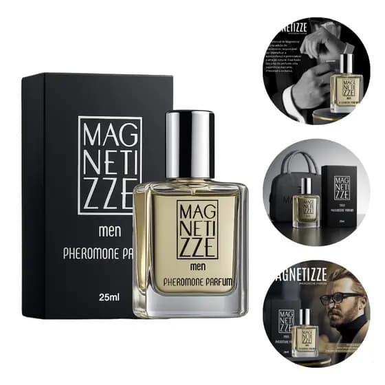 Perfume Masculino Magnetizze 25ml– Com Pheromônio, Alta Fixação e Poder de Atração