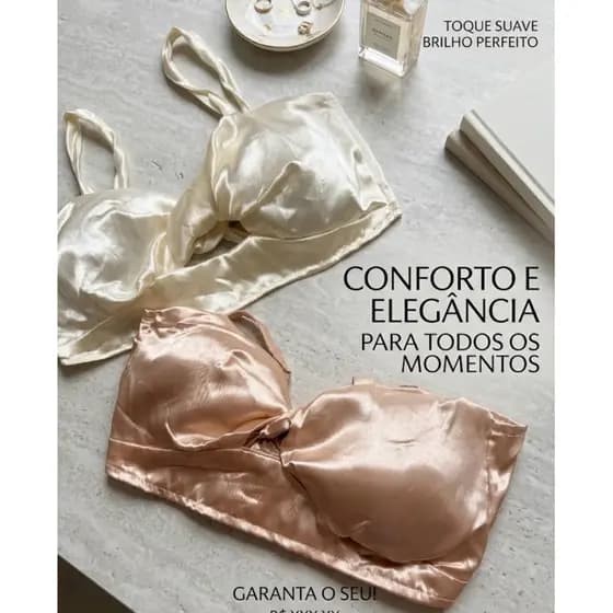 Top de Cetim Luxo Feminino | Frente Torcida e Amarração nas Costas | Brilho Sofisticado e Caimento Perfeito | TG Clos