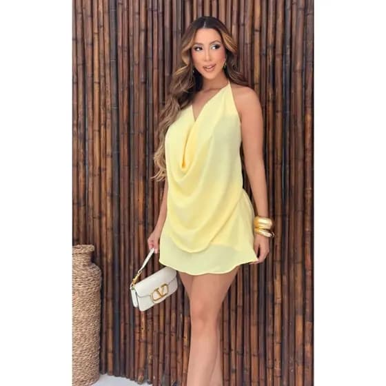 Conjunto Feminino Duna Carnaval Frente Única | Curto Soltinho | Tamanho Único | Look Carnaval Verão
