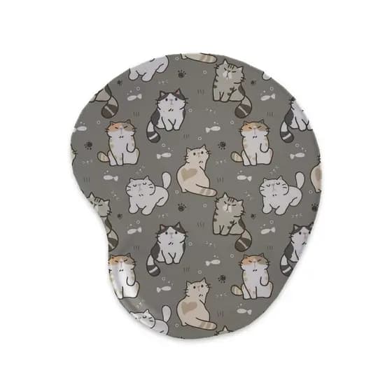 Mousepad – Gatos - Ergonômico Apoio De Punho Pulso