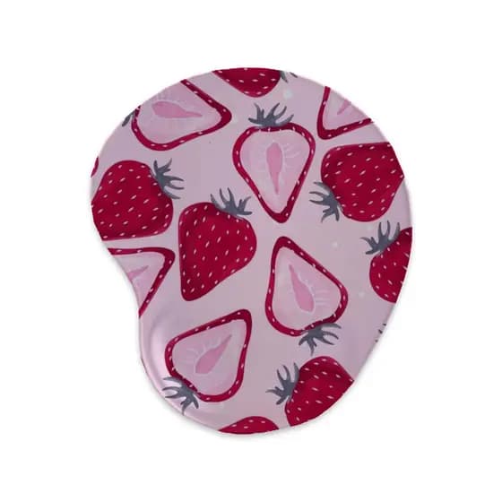 Mousepad – Frutas Morango - Ergonômico Apoio De Punho Pulso