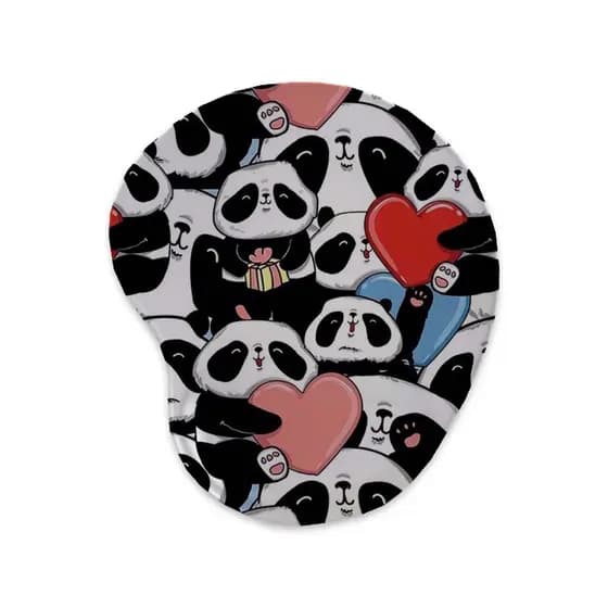 Mousepad – Urso Panda - Ergonômico Apoio De Punho Pulso