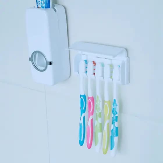 Dispense de Pasta de Dente Automático com Suporte para 5 Escovas