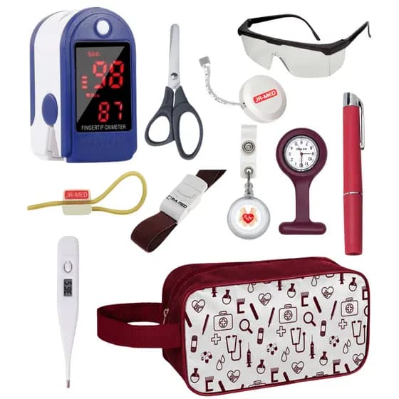 Kit Material De Estágio Para Enfermagem Com Nécessaire Transparente