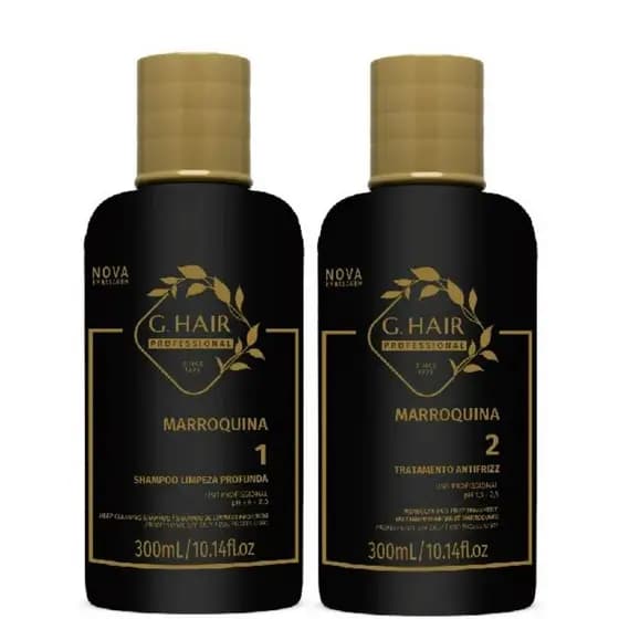 Kit Escova Progressiva Marroquina G. Hair Profissional 2x 300ml