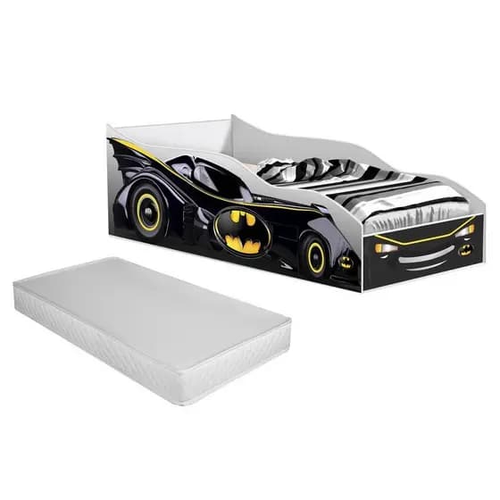 Cama Carro Infantil Quarto Menino Criança Montessoriana Mcqueen Herois Com Colchão