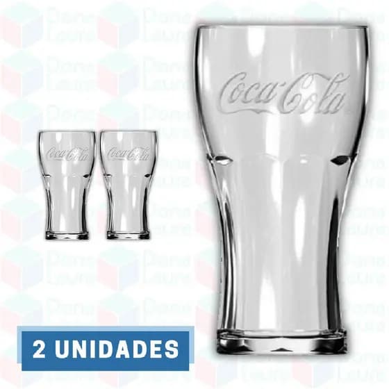 2 Copo Vidro Coca-Cola Contour 470ML Clássico Nadir Figuereido