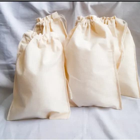 2 Sacos 40x35cm em algodão cru