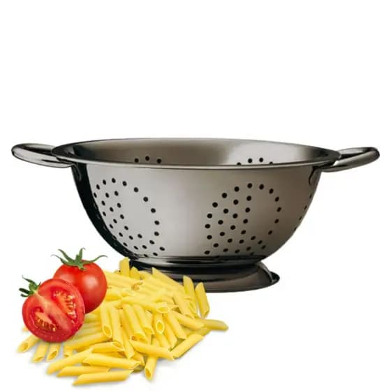 Escorredor De Macarrão Massas Aço Inox Com Alça