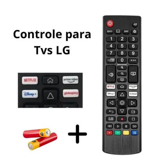 Controle Remoto Smart Tv Lg Akb76037602 *netflix * Prime Vídeo * Disney + * Globoplay*