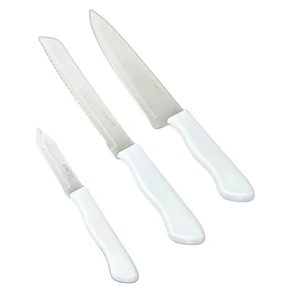 Jogo de Facas para Cozinha em Inox com Cabo em Plástico PP