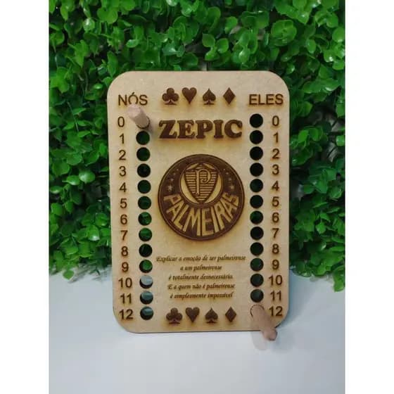 Marcador de Truco em mdf 6mm personalizado