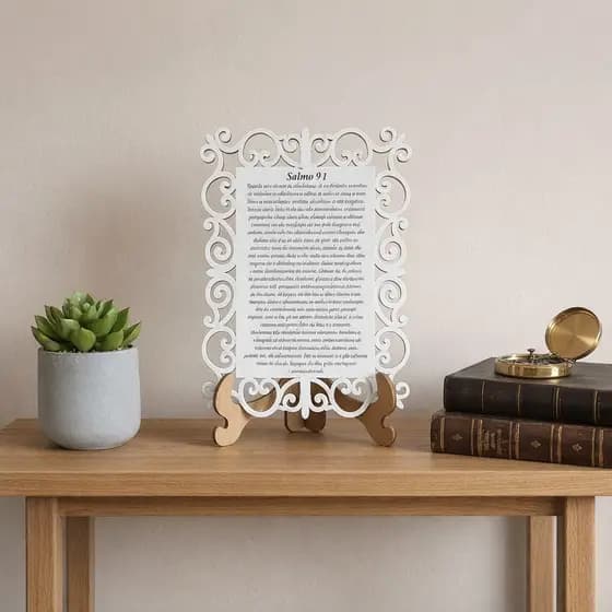 Quadro personalizado com o Salmo 91, salmo 23, salmo 121, decoração religioso