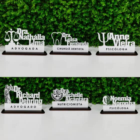 Placa de mesa decorativa de profissão - FAZEMOS QUALQUER PROFISSÃO - Personalizada escritório decoração presente
