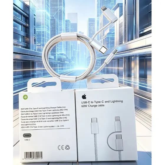 Cabo USB C 60W PD - Carregamento Rápido e Durabilidade para iPhone 7P-17PROMAX