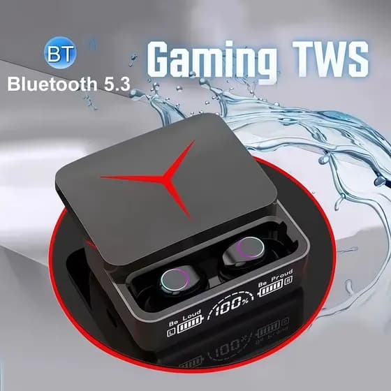 Fone De Ouvido Sem Fio Bluetooth 5.3 Hifi Stereo M90 Pro Gamer Esportivo Touch Case marisa