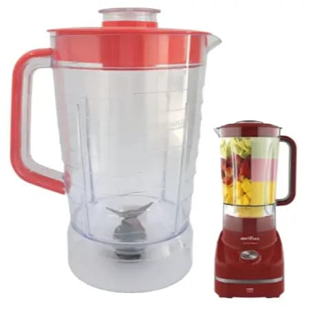 Copo De Liquidificador Britania Blq1250 Revert Turbo 1200w tampa vermelha
