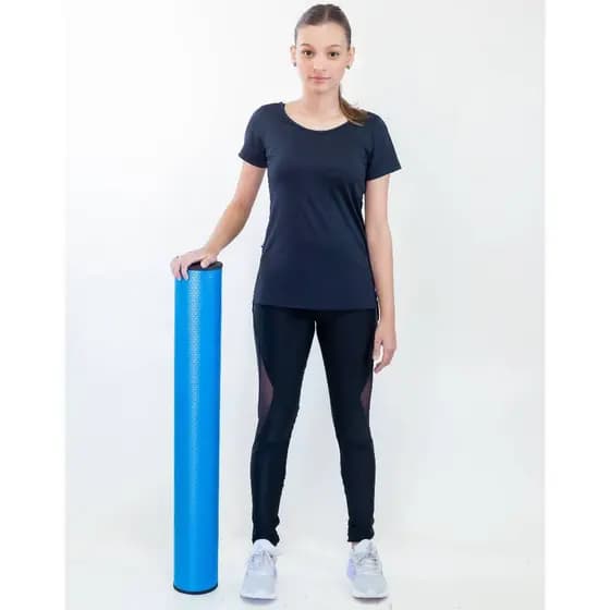Rolo Massagem Liberação Miofascial 90cm DF1079 Azul Royal Dafoca Sports