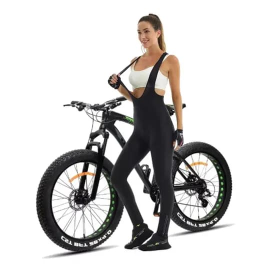 Roupa De Ciclismo Calça Bretelle Bike Mtb Feminino Com Forro Multigomos De Dupla Camada D90