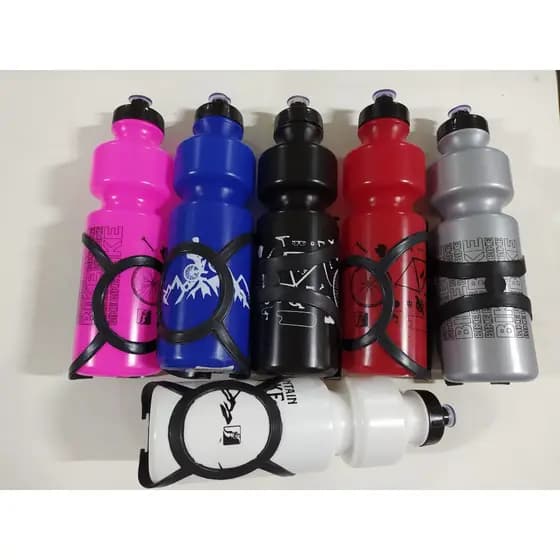 Kit Suporte Caramanhola Bicicleta + Garrafa Grande 750ml Bike Mtb Speed Spinning