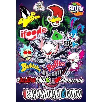 Kit Cartela Moto Com 15 Adesivos Diferentes Stickers Moto/carro/bau/bike