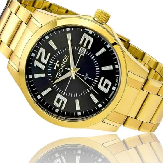 Relógio Technos Masculino Performance Racer Dourado 2115LAAS4C
