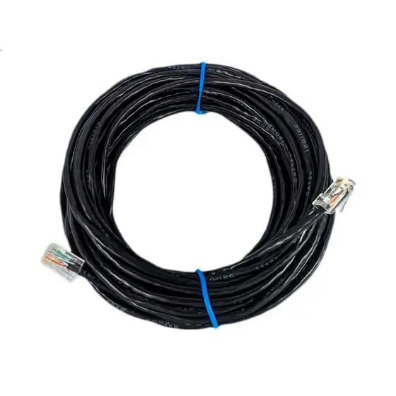 Cabo Rede Cat5e Preto 50m Metro Internet Net Lan Utp Montado