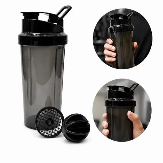 Coqueteleira 600ml Shakeira Academia -Preta com mixer Ball