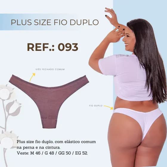 Kit 5 ou 3 Fio Dental Plus Size Fio Duplo Levanta Bumbum