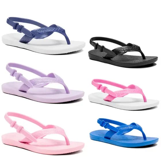 Chinelo Infantil Para Menina e Menino Funfy Kids Baby 200A Unissex Segurança Do 17 ao 24 Queimão de Estoque