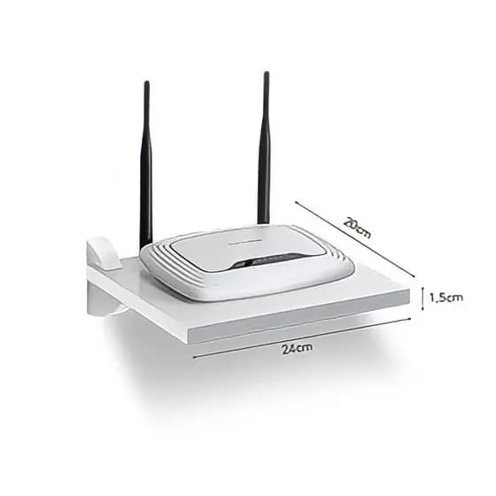 Prateleira Porta Modem 1,2x20x24cm Peto ou Branco Utilita ou Cantoneira - PRAT-K