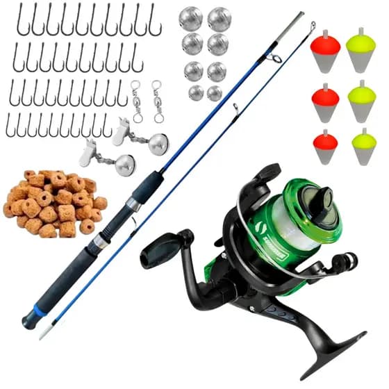 Kit de Pesca 1 Vara 1,20m - 1 Molinete e Itens Summer Pesca