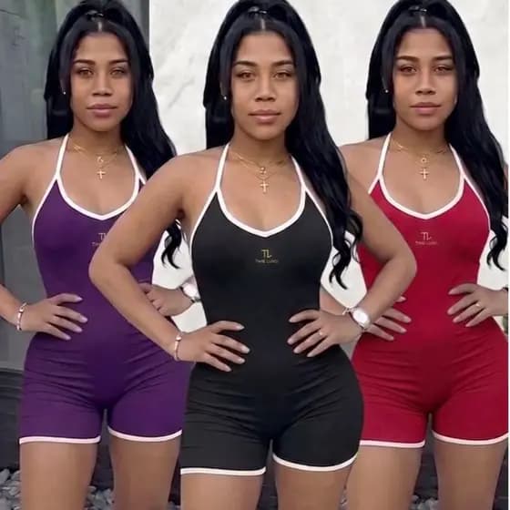 Macaquinho Feminino Alça Fina Fitness Academia Suplex Premium Macacão Treino Alcinha Transparência Modelador