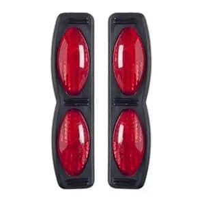 Protetor Porta Automotivo Preto Carro Refletor Olho De Gato Vermelho Transparente