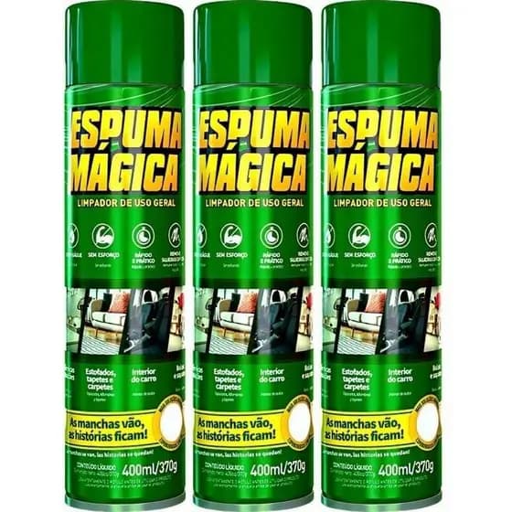 KIT COM 3 ESPUMA MAGICA AEROSSOL 400ML - PROAUTO