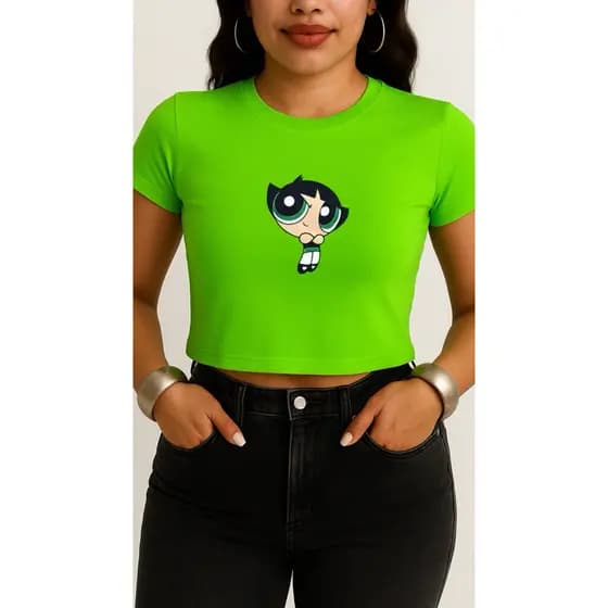Cropped Croped personagem Meninas Super Poderosas Estampado