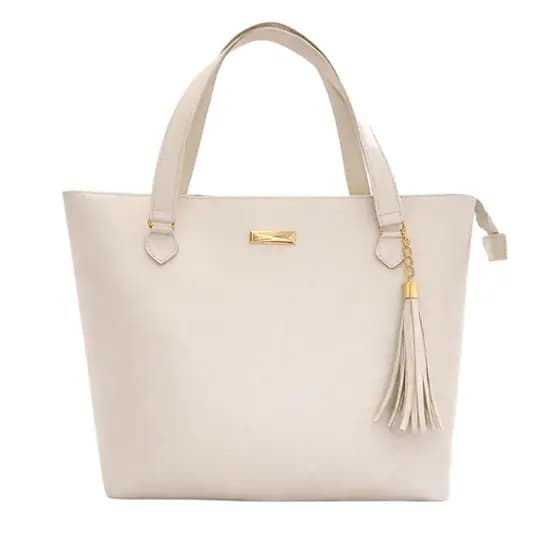 Bolsa Tote Tipo Sacola Feminina Premium Grande com Zíper para Notebook Trabalho e Faculdade