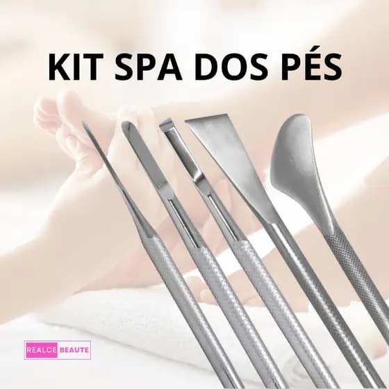 Kit Spa Dos Pés De Aço Inox Slim (5 peças) Já Afiadas Podem Ser Esterilizadas