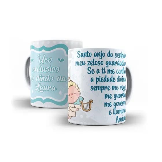Caneca Personalizada Uso Exclusivo da Dinda ou Uso exclusivo do Dindo