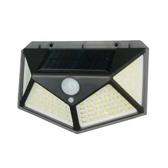 Lâmpada Solar para Parede, 100 Leds, Sensor de Presença, 3 Funções Lâmpada HKX-1012