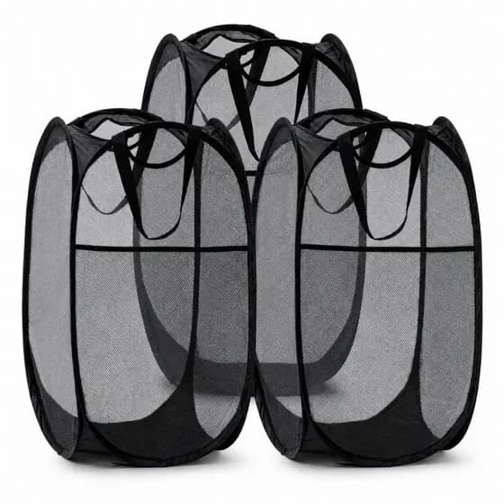 Cesto Organizador Tecido Grande Dobrável Roupa Brinquedo Lavanderia Banheiro 40x70cm