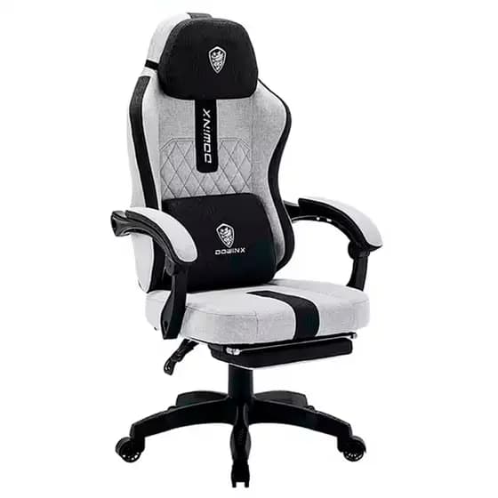 Cadeira Gamer Giratória Reclinável Cinza E Preto