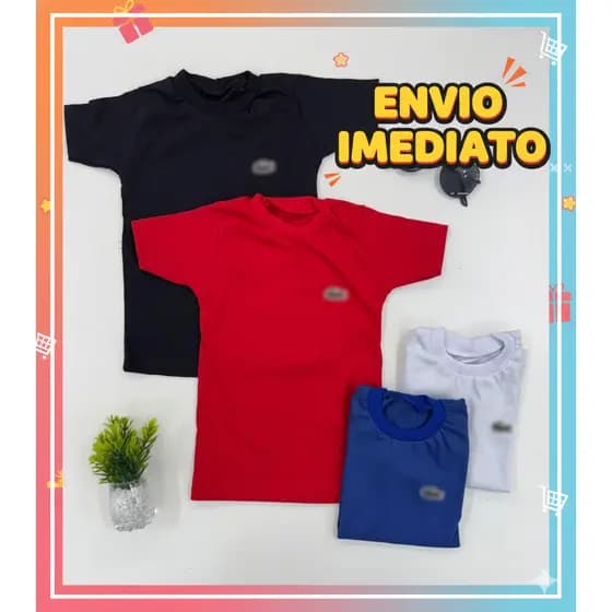 Camisa/Camiseta/Blusa Básica Gola Careca🐊 menino Barata - ENVIO IMEDIATO