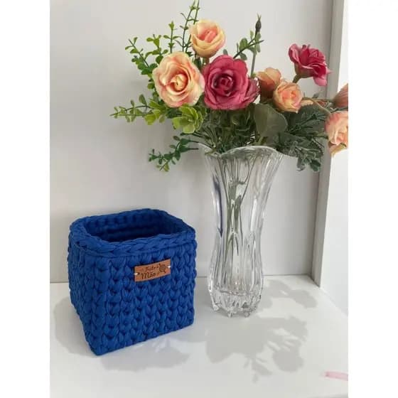 porta controle porta pincel maquiagem porta caneta fio de malha organizador