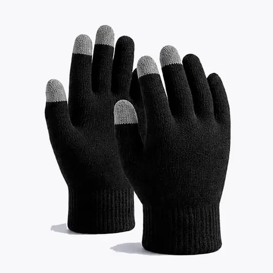 Luva de Lã Inverno Unissex Touch Screen Macia Resistente Confortável Permite Uso Celular e Tablet
