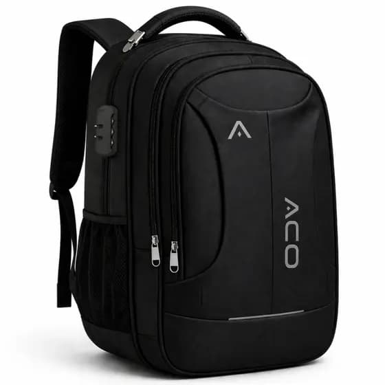 Mochila Bolsa Notebook 17 Polegadas C/ Senha e Entradas USB e Fone de Ouvido Impermeável Grande