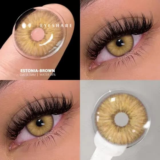 Eyeshare 2 Peças Lentes De Contato Marrom Para Homens E Mulheres Olhos Anual De Maquiagem Cosmética Os