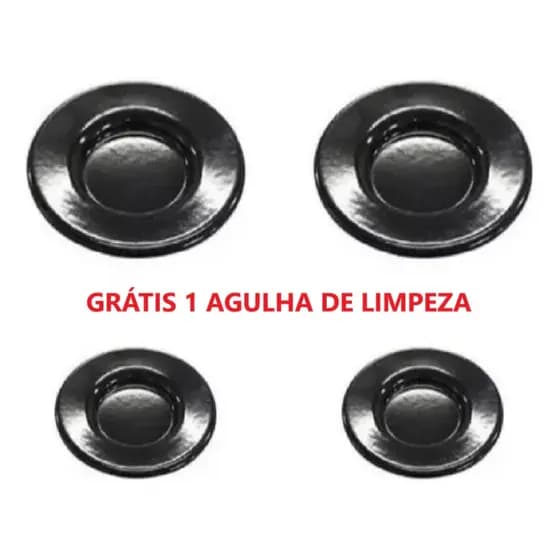 Kit Espalhadores Tampas Atlas Para Fogões Agile Glass / Tropical Glass - New Atenas 4 Bocas